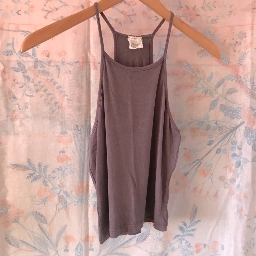 Full Tilt Purple Halter Crop Top